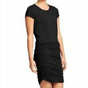 Athleta Black Topanga Black T-Shirt Dress Sz S